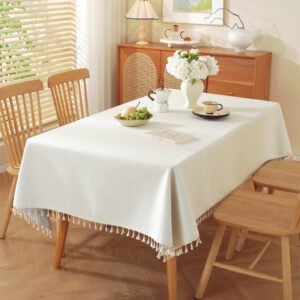 Juzi® Solid Color Stylish Cotton And linen Tablecloth